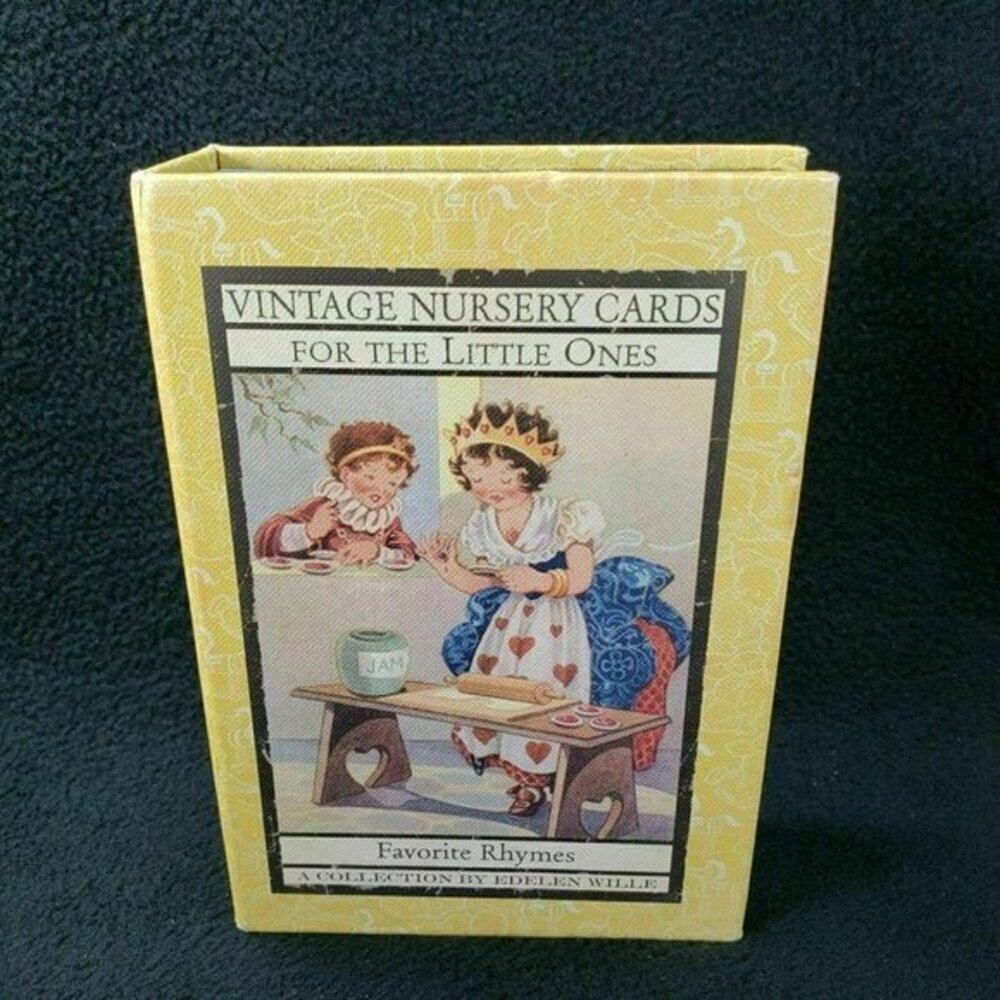 Nursery Rhyme Cards For Little Ones Toy Wall Art Baby Room Decoration Vintage